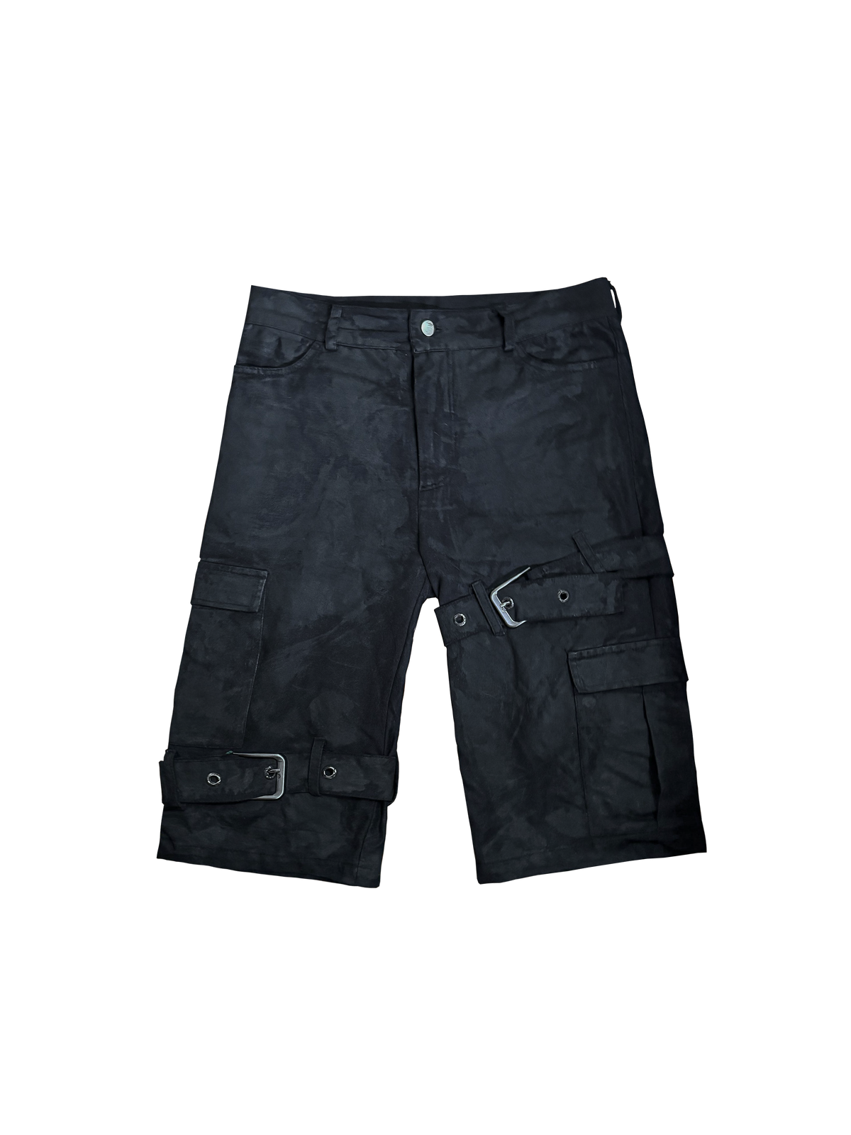 WAX & DISTRESSED CAPRI PANTS