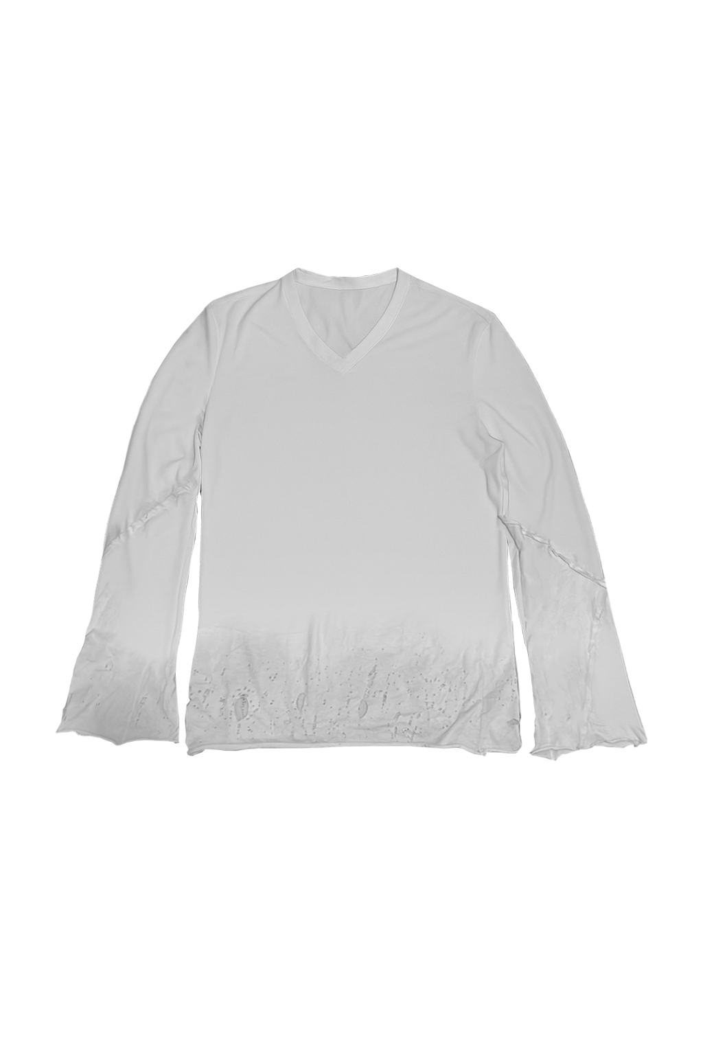 white destroyed longsleeve