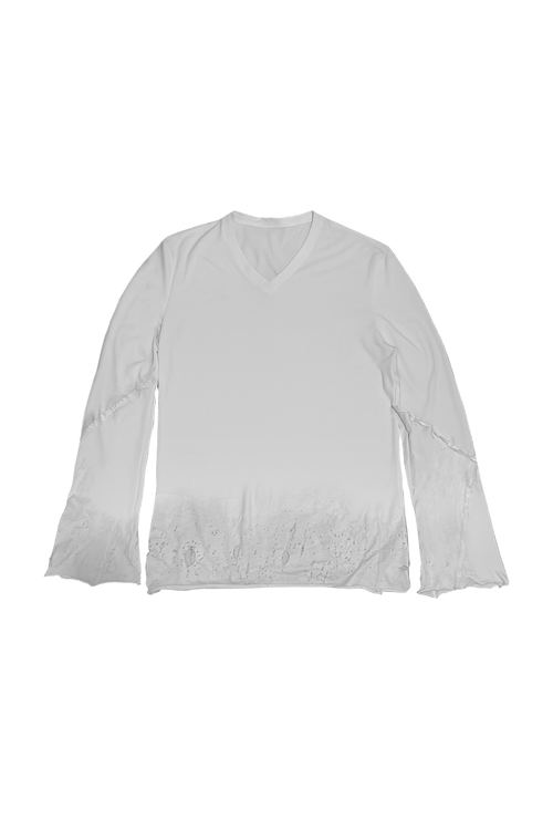 white destroyed longsleeve