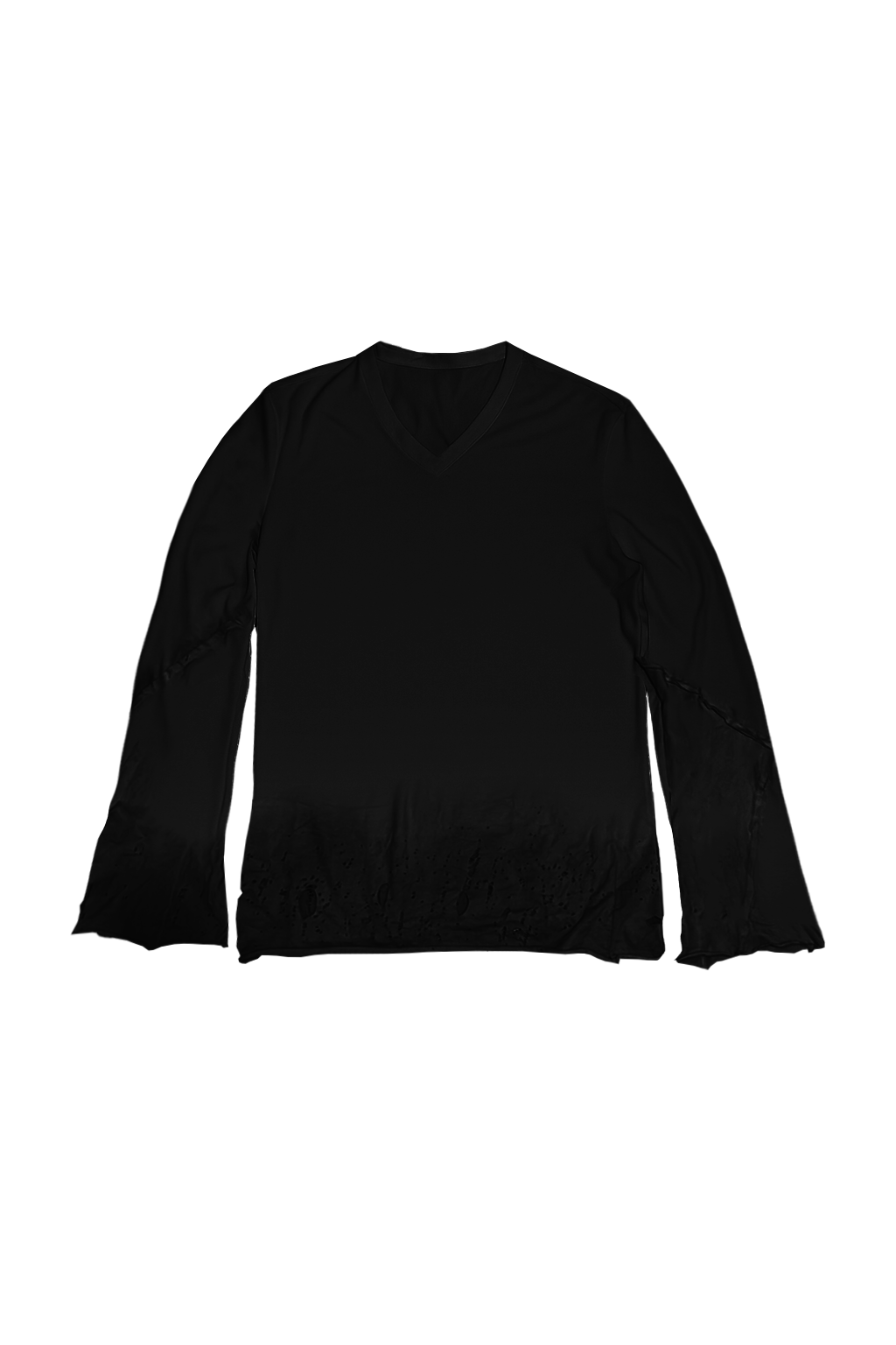 black destroyed longsleeve